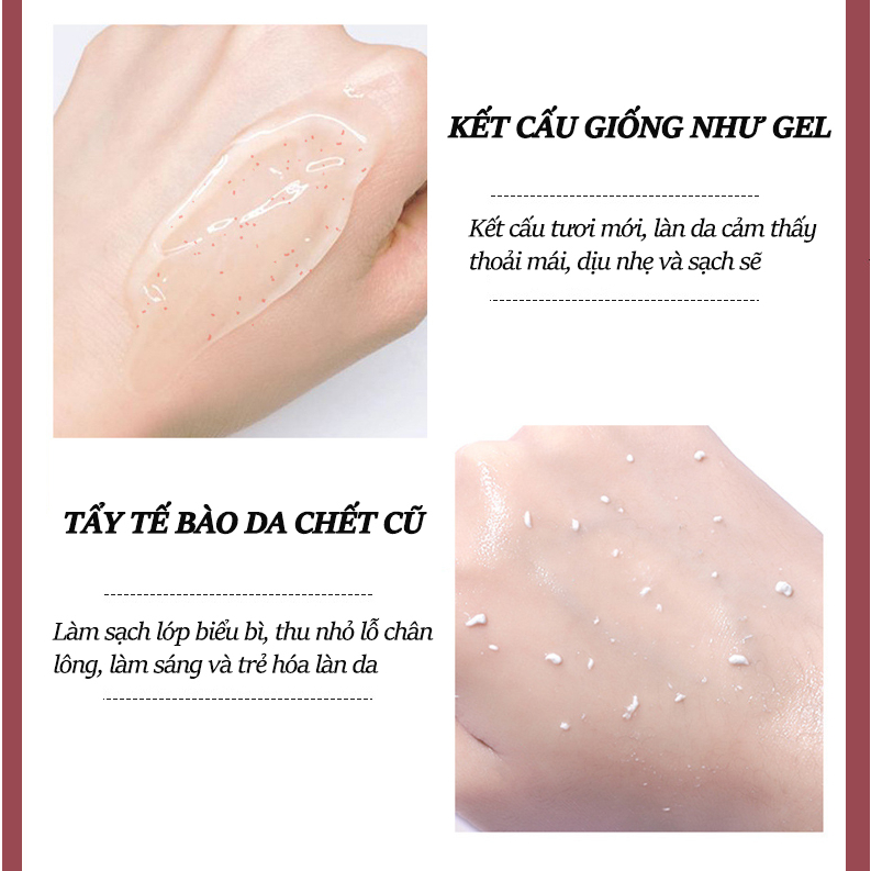 Tẩy tế bào chết mặt Gel tẩy tế bào chết mặt 150g gel kích trắng đào thải hắc tố da tẩy da chết