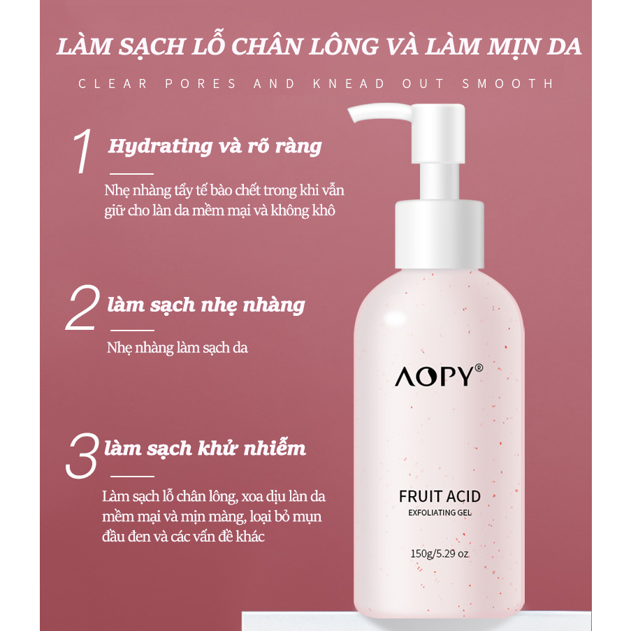 Tẩy tế bào chết mặt Gel tẩy tế bào chết mặt 150g gel kích trắng đào thải hắc tố da tẩy da chết