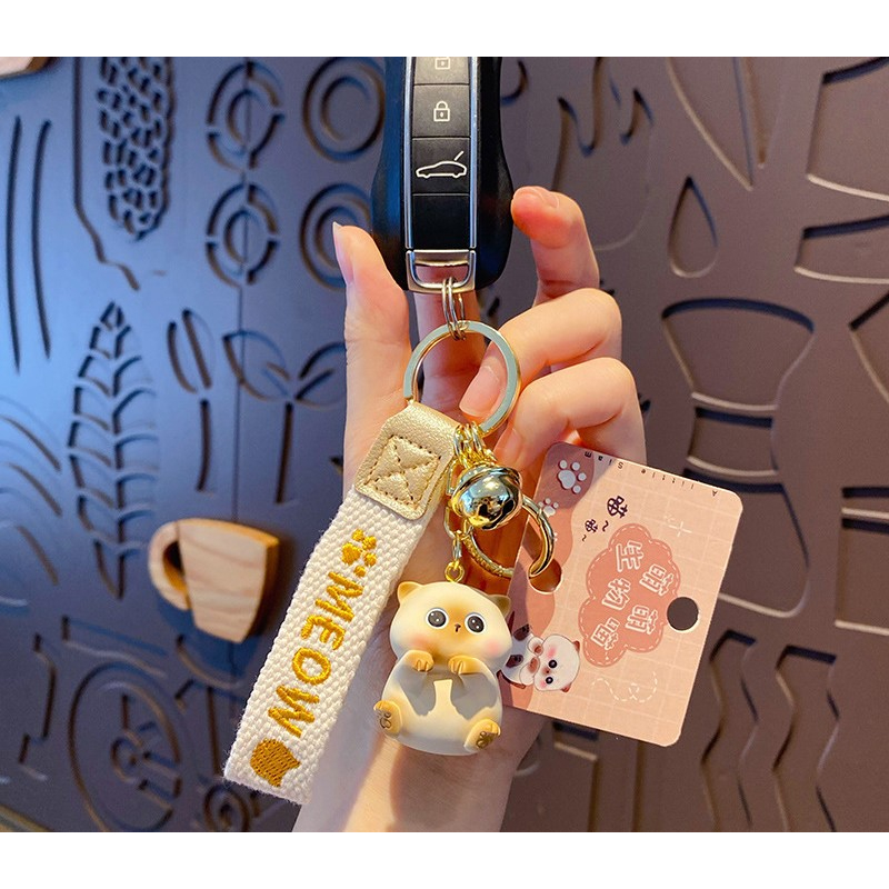 Coffeejoy Móc Khóa resin Hình Chú Mèo Dễ Thương Dành Cho Cặp Đôi