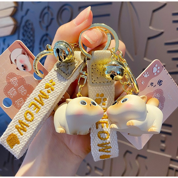 Coffeejoy Móc Khóa resin Hình Chú Mèo Dễ Thương Dành Cho Cặp Đôi
