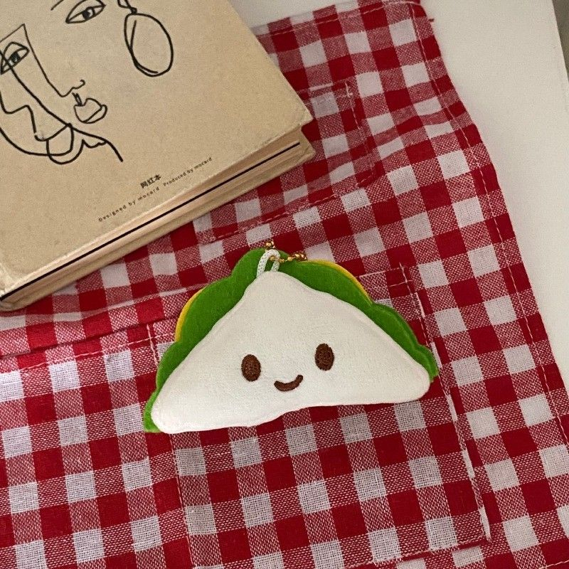 Móc Khóa Hình Bánh hamburger Nhồi Bông Dễ Thương Sáng Tạo