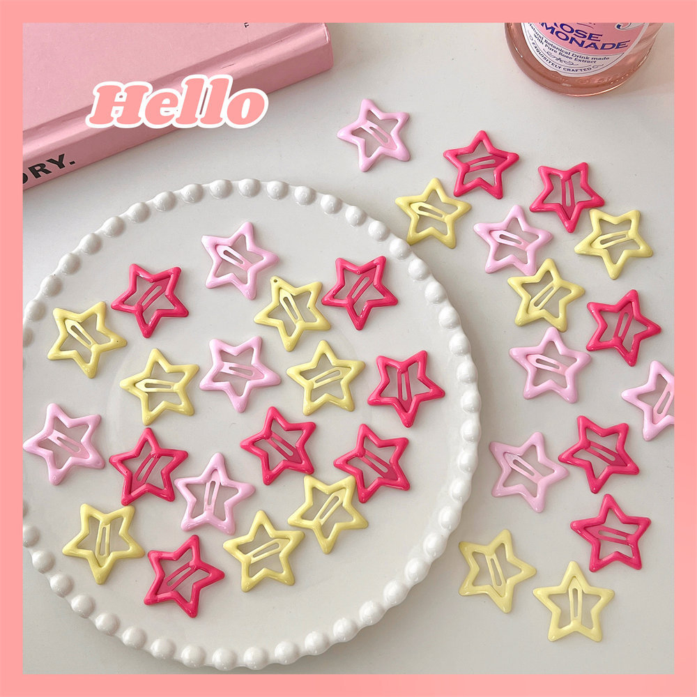 Kẹp Tóc Hình Ngôi Sao Màu Vàng Hồng Dễ Thương Dành Cho Nữ