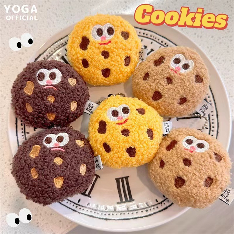 Móc Khóa Hình Bánh Quy Nhồi Bông Dễ Thương Sáng Tạo