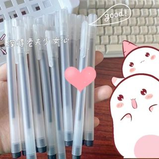 Bút Đen gel Nhám Màu Bút Ngòi 0.5mm Cho Học Sinh Văn Phòng