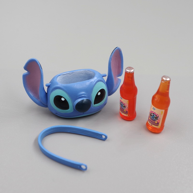 DISNEY 1 Mô Hình Nhân Vật Stitch Và Gấu Pooh Bằng PVC 2-6cm
