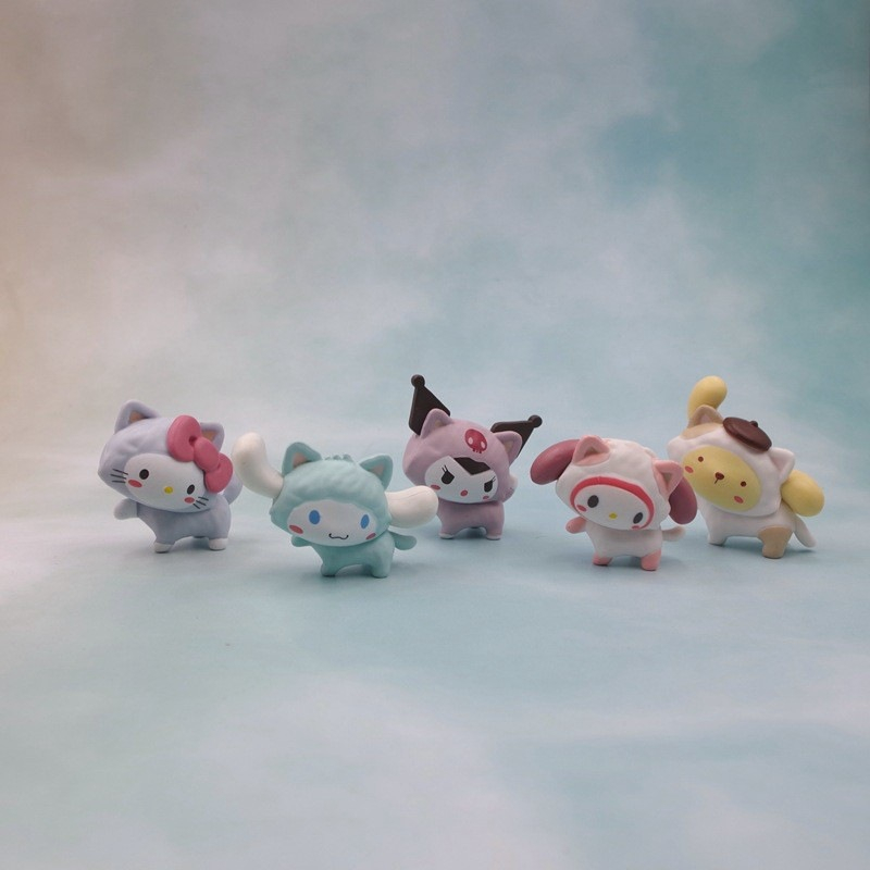 SANRIO Set 5 Mô Hình Nhân Vật Phim Hoạt Hình hello kitty kuromi my melody Cinnamoroll 3-4cm