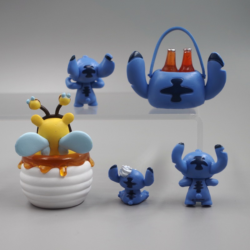 DISNEY 1 Mô Hình Nhân Vật Stitch Và Gấu Pooh Bằng PVC 2-6cm
