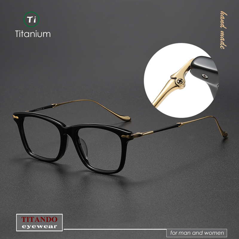 Mắt Kính Gọng Vuông Bằng Titan Phong Cách Nhật Bản Mới M2049