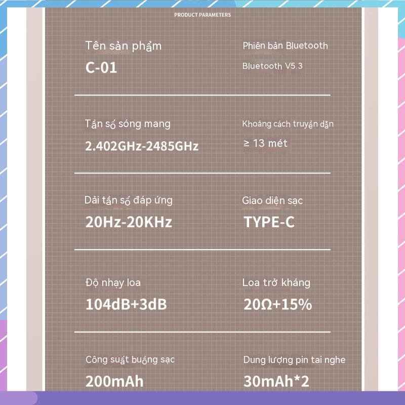 Tai Nghe Nhét Tai Bluetooth 5.0 Chống Ồn Cao Cấp Phong Cách Disney Cho Samsung / Xiaomi / oppo / vivo