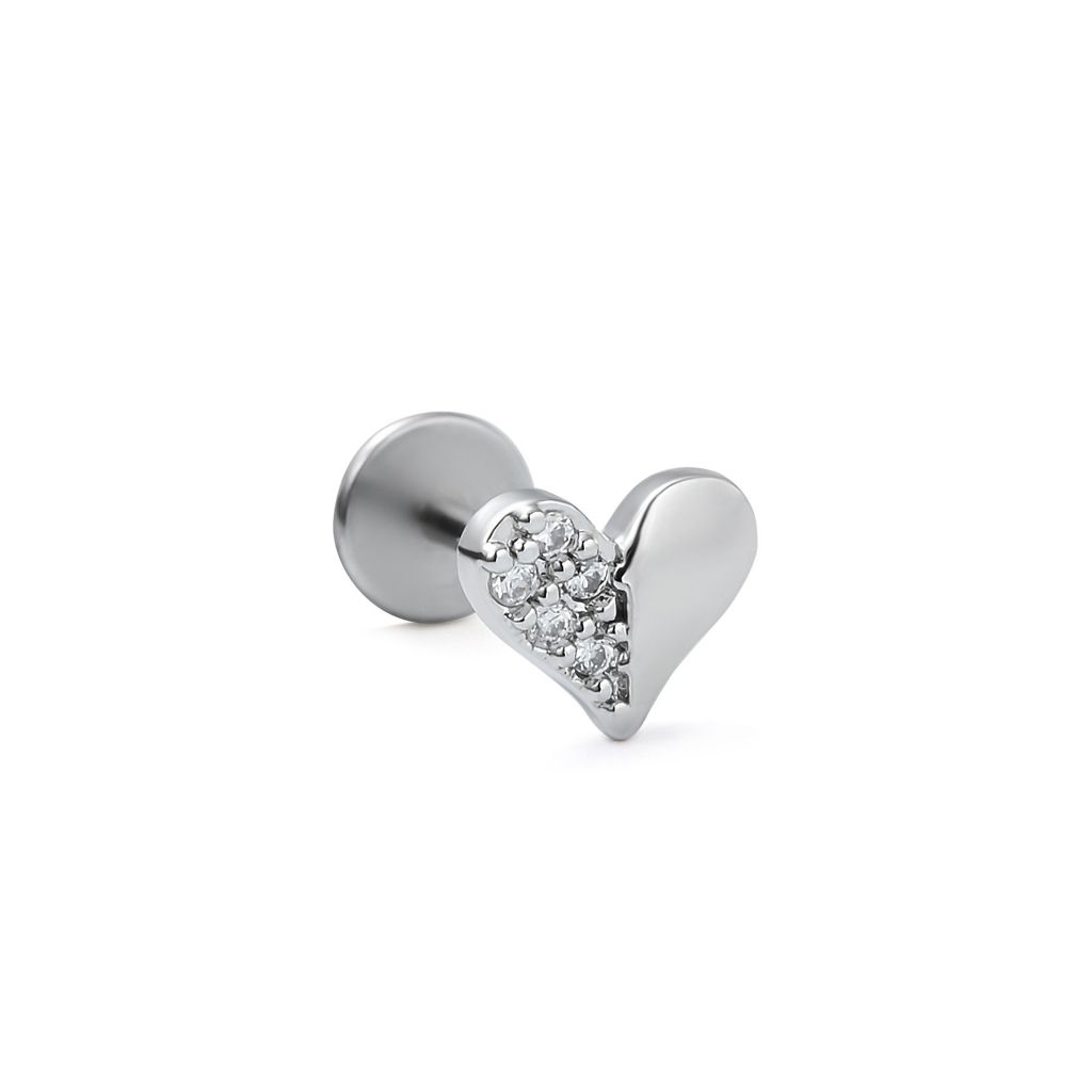 1 Bông Tai Thép Không Gỉ Mạ Vàng 18k Hình Thiên Thần, Trái Tim