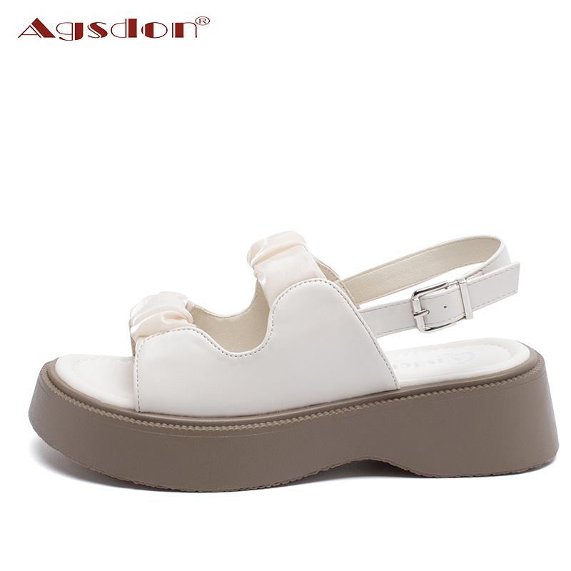 Agsdon  Sandal Đế Dày Thời Trang Mùa Hè Cho Nữ