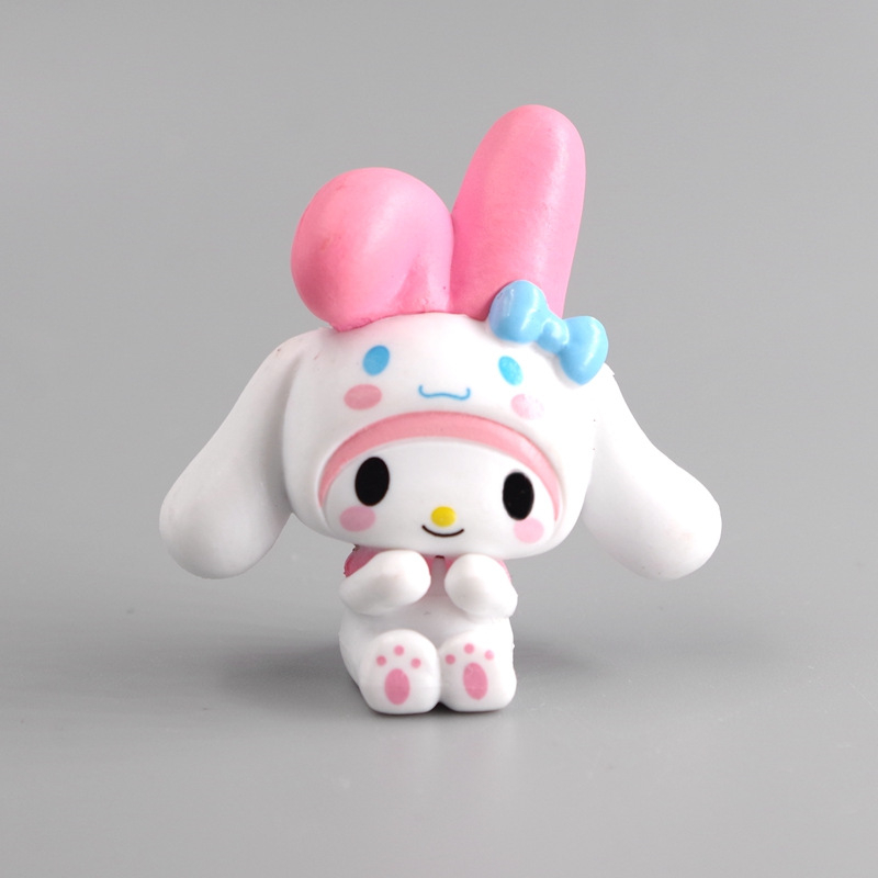 SANRIO Set 5 Mô Hình Nhân Vật Phim Hoạt Hình hello kitty kuromi my melody Cinnamoroll 3-4cm
