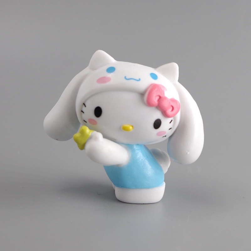SANRIO Set 5 Mô Hình Nhân Vật Phim Hoạt Hình hello kitty kuromi my melody Cinnamoroll 3-4cm