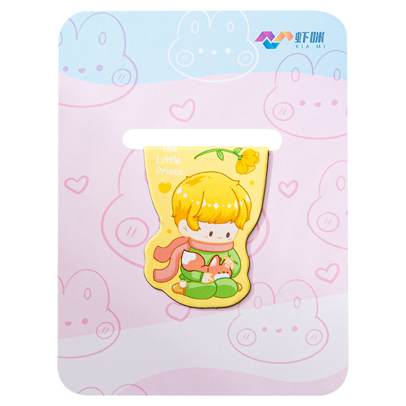 Thẻ Đánh Dấu Trang Sách Hai Mặt Từ Tính Họa Tiết Người Ngoài Hành Tinh Hoạt Hình WJ295