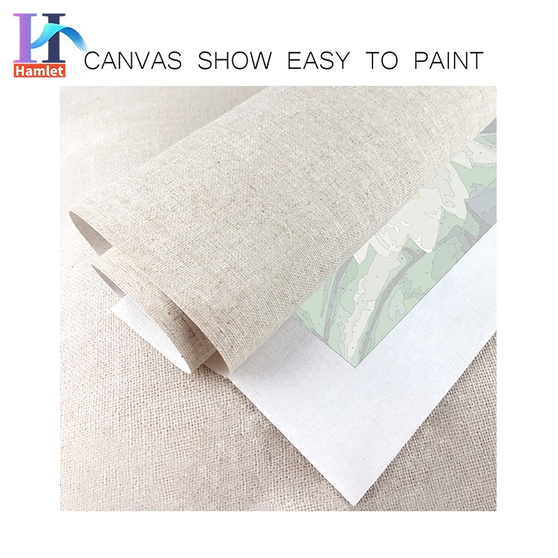 Tranh tô màu HAMLET bằng acrylic hình cô gái và chú vịt vàng 30 * 40cm DIY