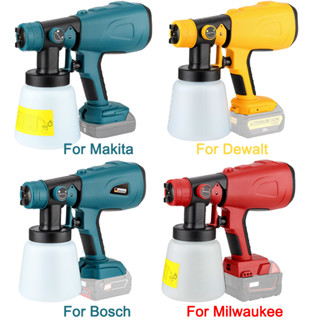 Súng Phun Sơn Cầm Tay Công Suất Cao 800ML Cho Pin Makita / Dewalt / Bosch / Milwaukee 18V 20V