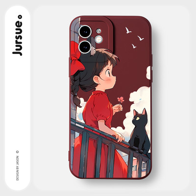 Ốp lưng JURSUE chống bẩn hoạt hình dễ thương đẹp Cho iPhone 17 16 15 14 13 12 11 Pro Max SE 2020 X XR XS ip 8 7 Plus kute Y3916