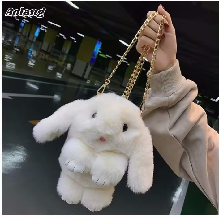 Túi đeo chéo thỏ cotton ngyên chất phong cáh Hàn Quốc thời trang dành cho nữ