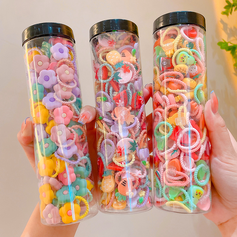 Set 10 / 20 Dây Buộc Tóc Cao Su Không Đau Dễ Thương Cho Bé