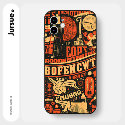 Ốp lưng JURSUE mềm chống bẩn hình độc lạ ngầu vintage Cho iPhone 16 15 14 13 12 11 Pro Max SE 2020 X XR XS ip 8 7 Plus Y3915