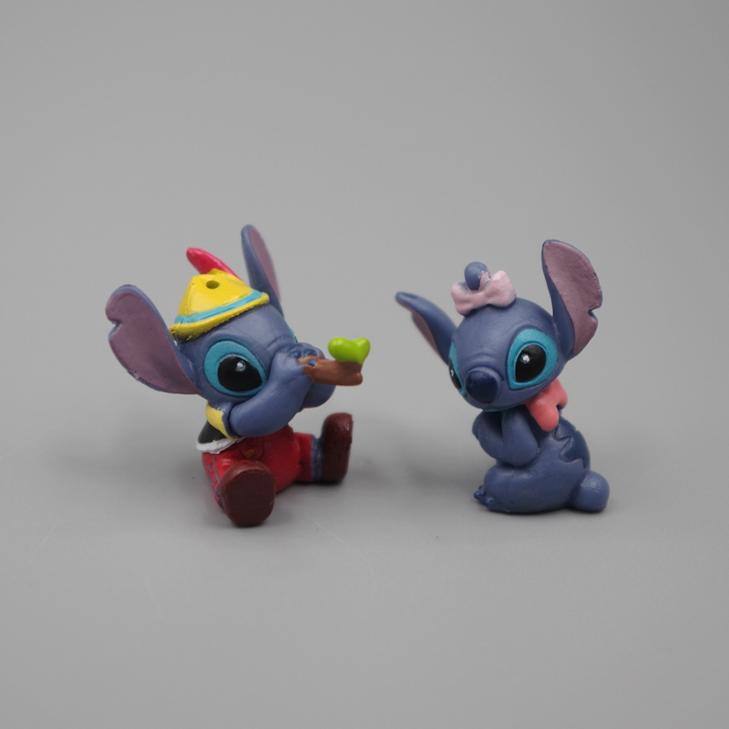 Set 6 Mô Hình Nhân Vật Phim Hoạt Hình Lilo & Stitch 2-3cm Bằng PVC
