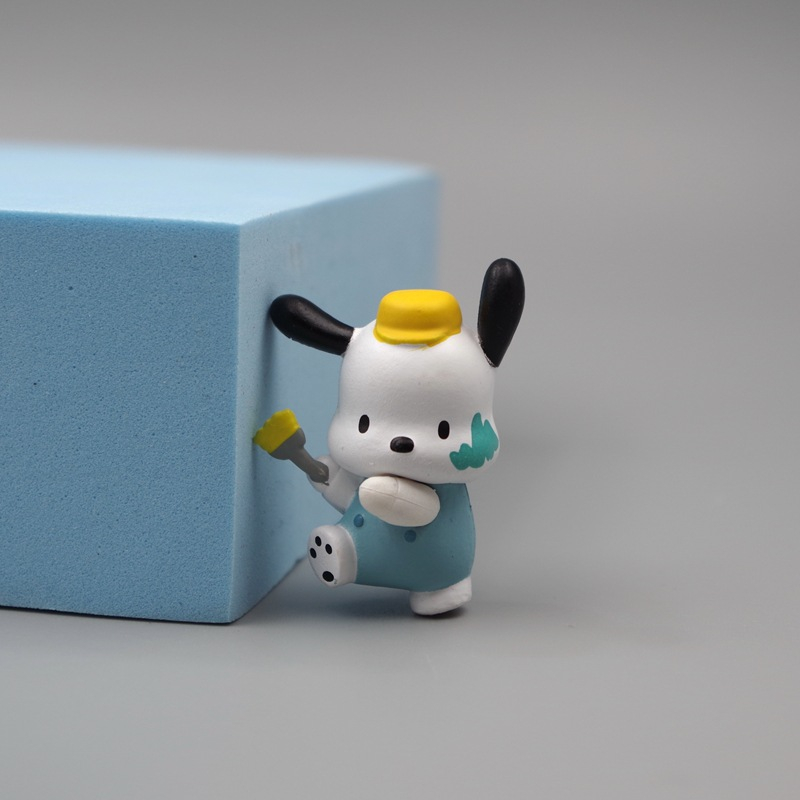 5 cái / bộ 4 cm sanrio anime hình hello kitty my melody onpompurin pochacco penguin plasterer diy kawaii cartoon q phiên bản pvc action figures mô hình búp bê đồ chơi