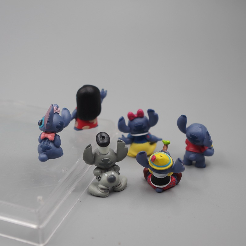 Set 6 Mô Hình Nhân Vật Phim Hoạt Hình Lilo & Stitch 2-3cm Bằng PVC
