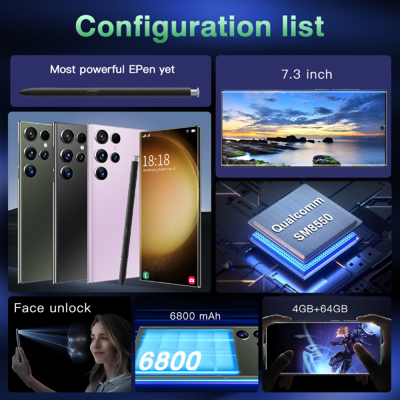 Bút Cảm Ứng SZ3 Ultra Với Màn Hình Lớn 7.3 inch / Màn Hình HD / Nhiều Camera / Nhận Diện Mặt / Bộ Nhớ 3 + 64G