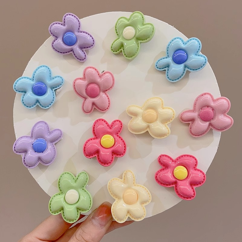 Set 2 Kẹp Tóc Hình Hoa Ba Chiều Dễ Thương Cho Bé Gái