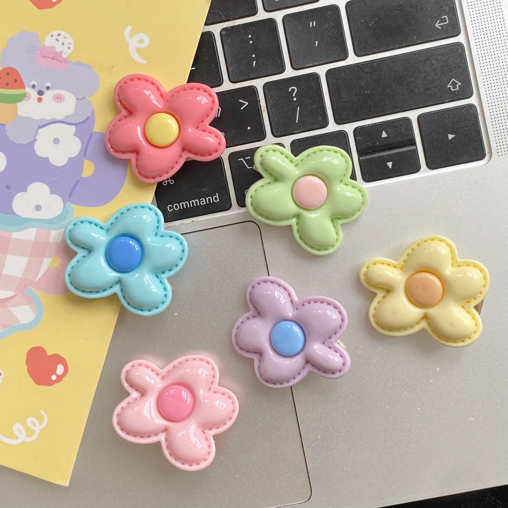 Set 2 Kẹp Tóc Hình Hoa Ba Chiều Dễ Thương Cho Bé Gái