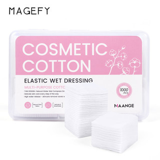 Bông Tẩy Trang MAGERFY 1000 Miếng Cotton Pads, Bông Tẩy Trang 3 Lớp, Mềm Mịn, Dai, Không Rát Da