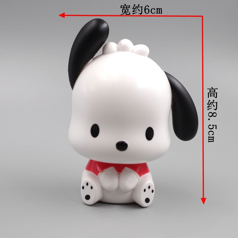 1 cái 7-9.5 cm sanrio anime hình kuromi my melody cinnamorol pochacco lotso penguin diy kawaii cartoon q phiên bản pvc action figures mô hình búp bê đồ chơi