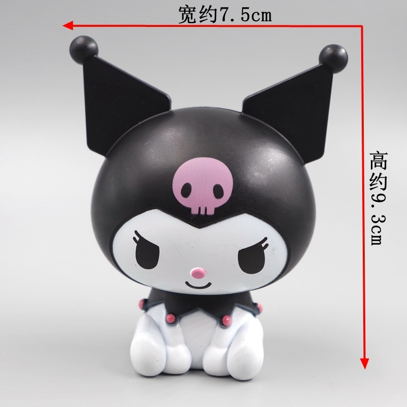 1 cái 7-9.5 cm sanrio anime hình kuromi my melody cinnamorol pochacco lotso penguin diy kawaii cartoon q phiên bản pvc action figures mô hình búp bê đồ chơi