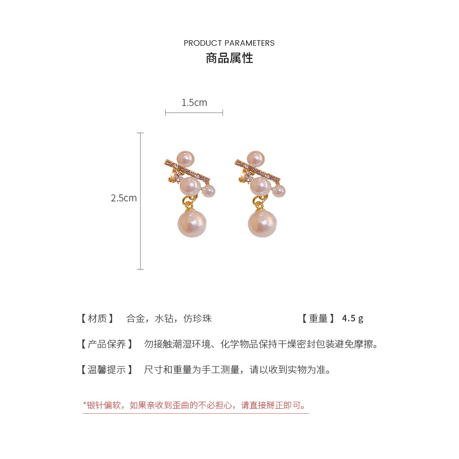 Bông Tai Mạ Bạc Đính Kim Cương Giả Sang Trọng Thời Trang