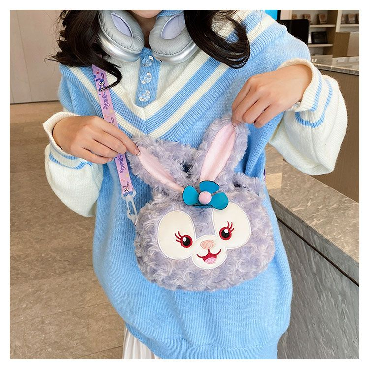 HT XIANSHENG Túi Đeo Vai Hình Gấu Dâu Tây Hoạt Hình Nhồi Bông Dễ Thương