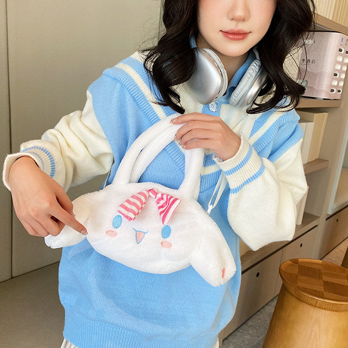 HT XIANSHENG Túi Đeo Vai Hình Gấu Dâu Tây Hoạt Hình Nhồi Bông Dễ Thương