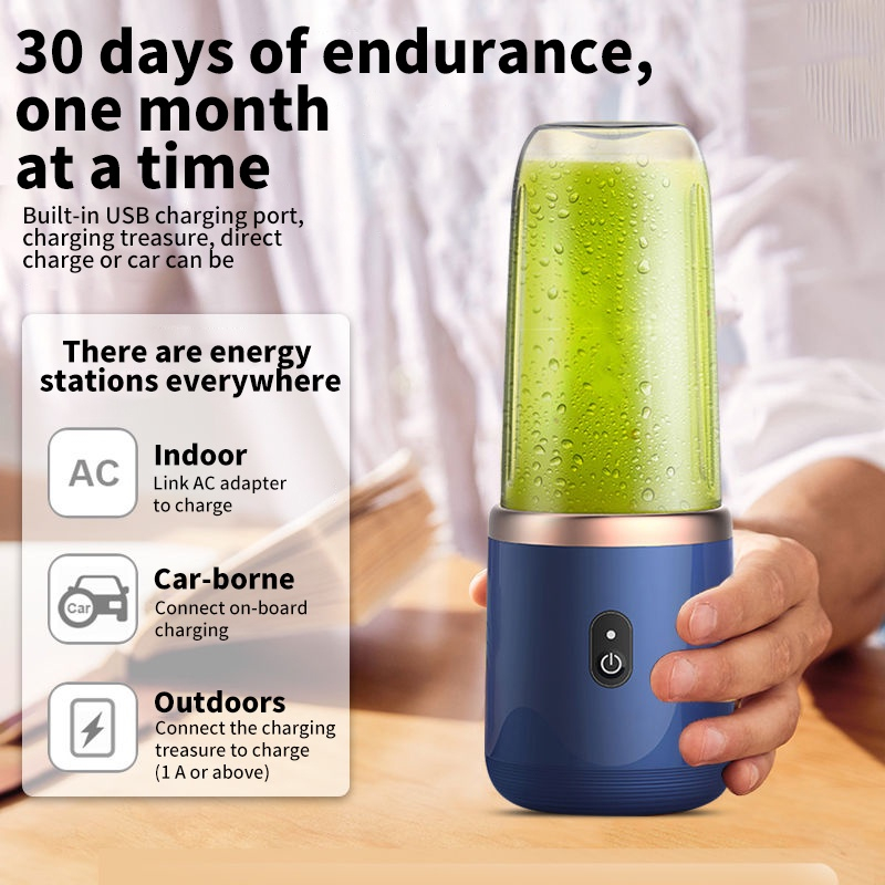 Máy Xay Sinh Tố Trái Cây Sạc USB Không Dây Tự Động 400ML