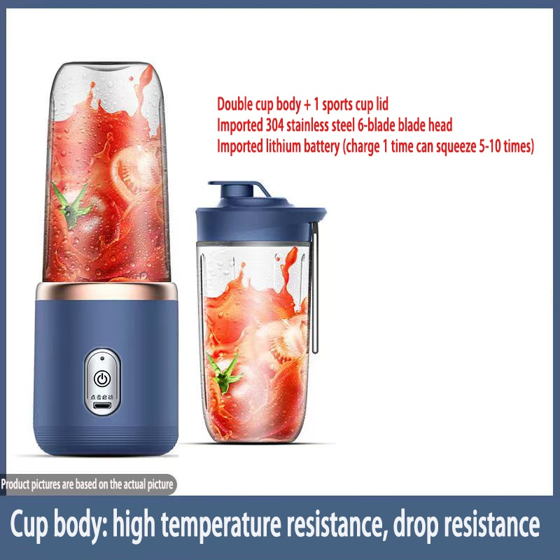 Máy Xay Sinh Tố Trái Cây Sạc USB Không Dây Tự Động 400ML