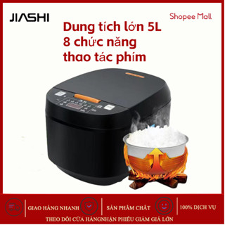 JIASHI Nồi cơm điện 5L hẹn giờ thông minh làm nóng nồi cơm điện gia đình nồi cơm điện đa năng