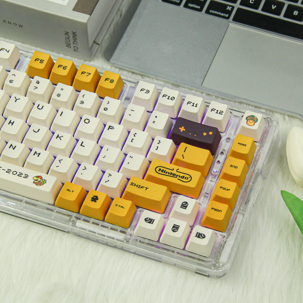 Mario Theme Keycap 123 phím PBT Bàn phím cơ tùy chỉnh