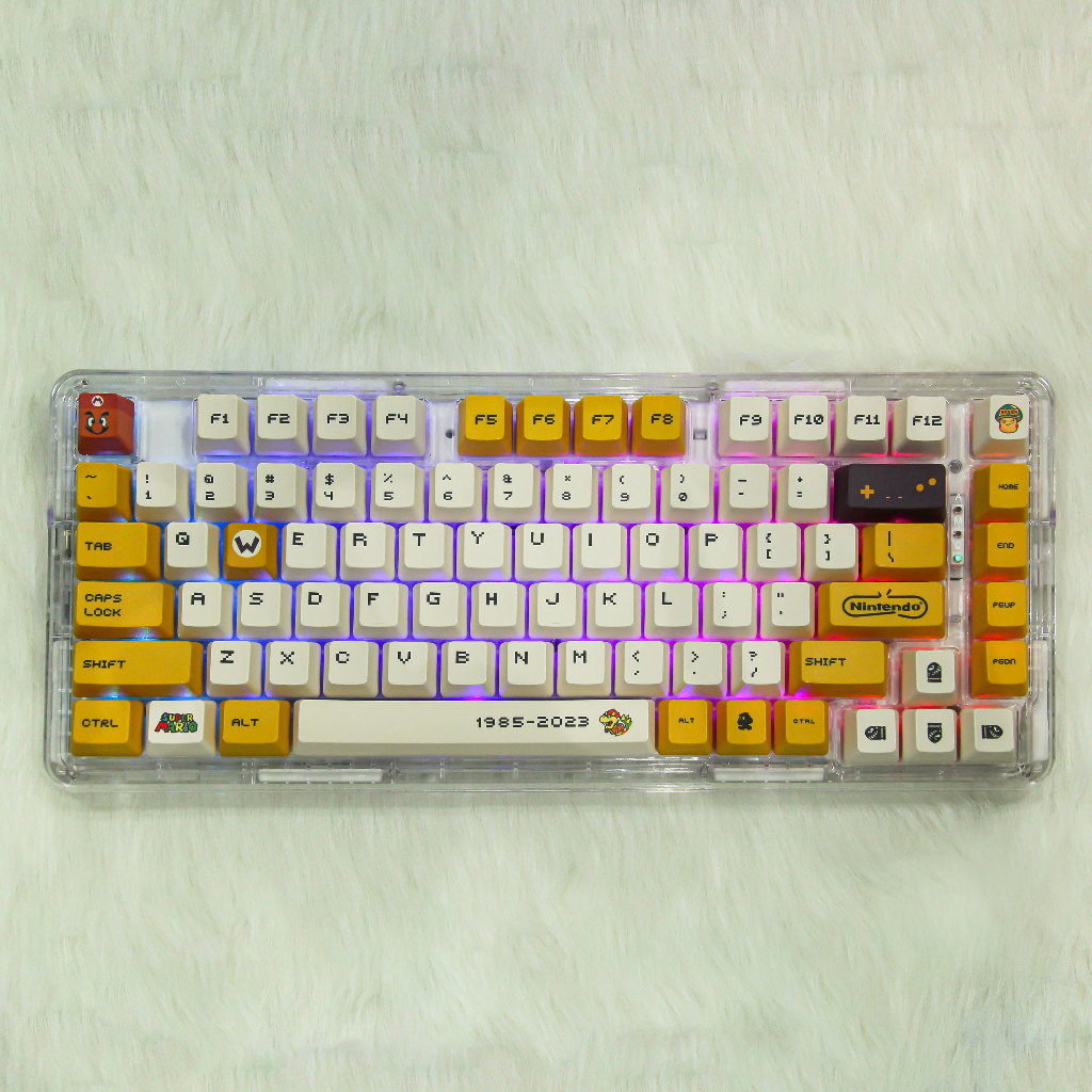 Mario Theme Keycap 123 phím PBT Bàn phím cơ tùy chỉnh