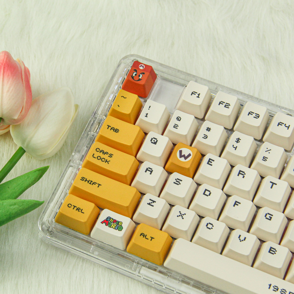 Mario Theme Keycap 123 phím PBT Bàn phím cơ tùy chỉnh