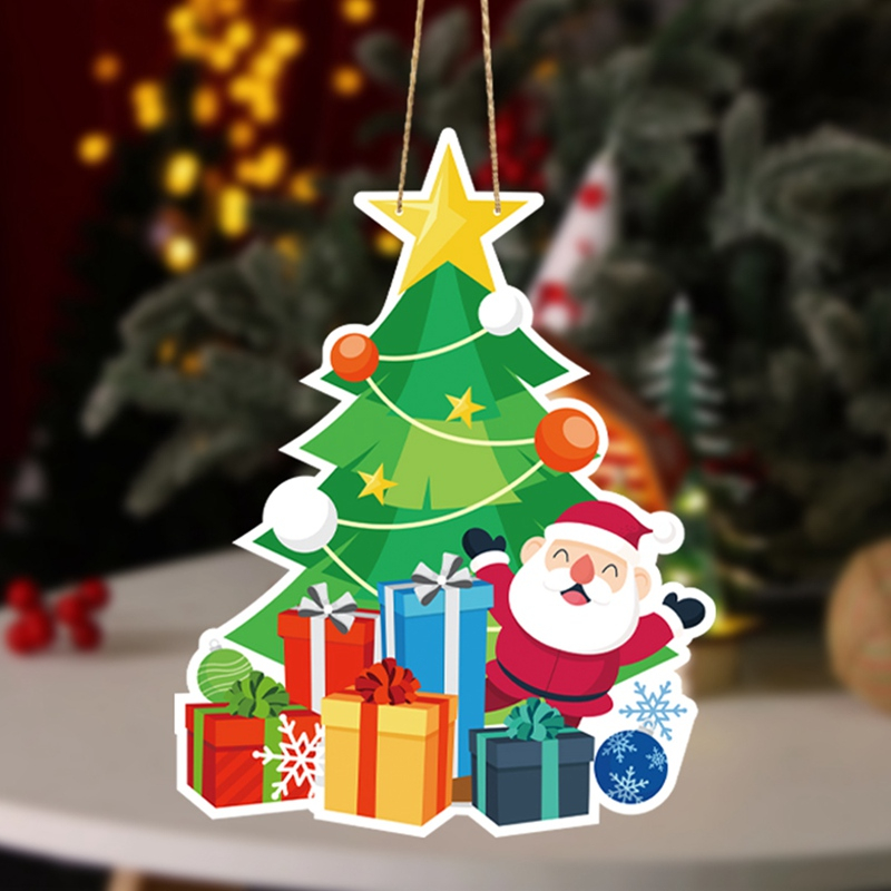 1 Phụ Kiện Treo Trang Trí Cây Thông Giáng Sinh 4 Kiểu Bằng Giấy