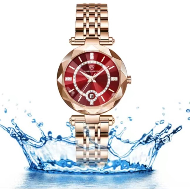 Đồng Hồ Quartz Chống Thấm Nước Hình Trái Tim Đại Dương Sang Trọng