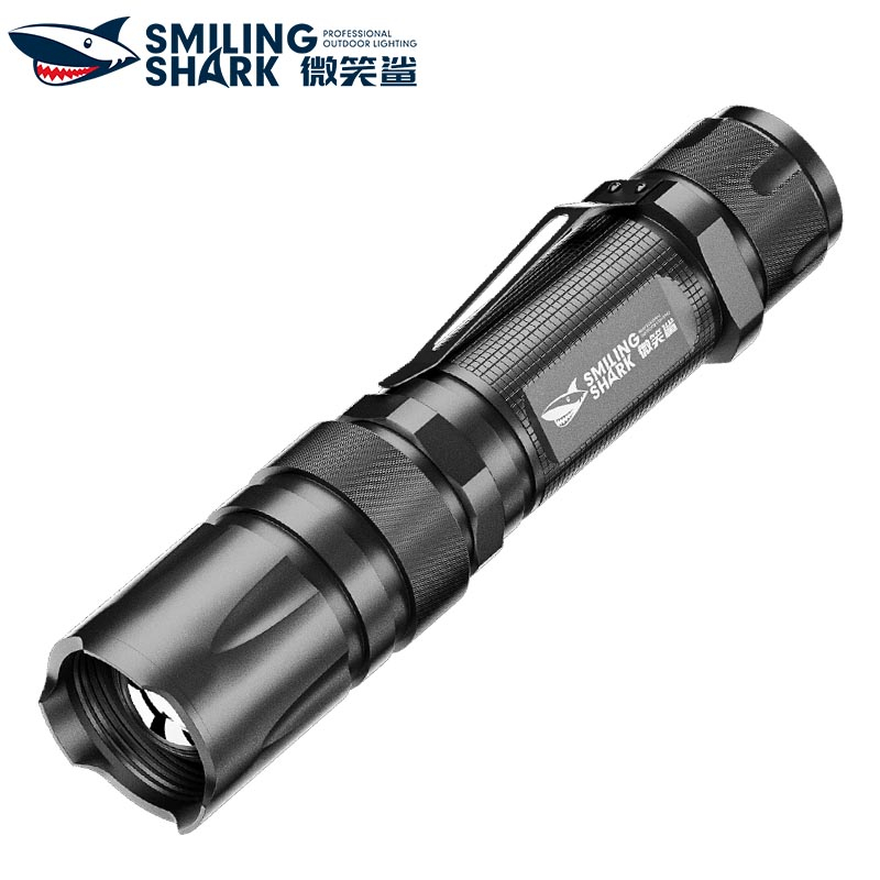 Smilingshark E513 Đèn Pin LED Siêu Sáng Trắng/Xanh Dương/Đỏ/Xanh Lá Có Thể Phóng To USB Sạc Chống Nước Cho Cảnh Báo Tín Hiệu Đường Sắt Cắm Trại