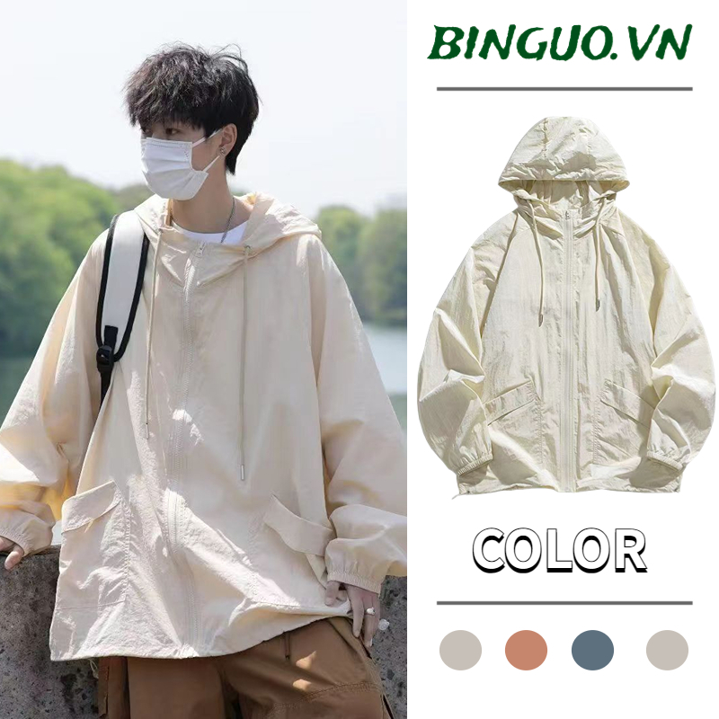 Áo Khoác Chống Nắng nam nữ form rộng Màu Trơn Siêu Mỏng Thoáng Khí 1 lớp áo chống nắng Thời Trang Mùa Hè Cho Cặp Đôi áo khoác gió chống tia uv
