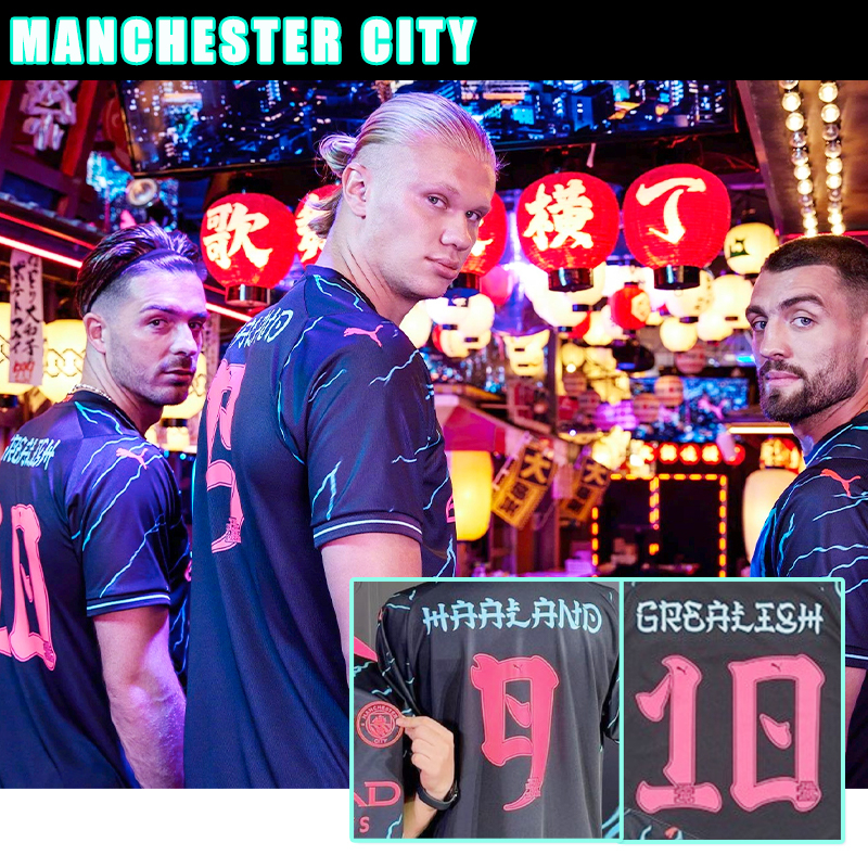 Áo Thun Bóng Đá Jersey S-XXL * Chất Lượng Cao Size 23-24 MCI