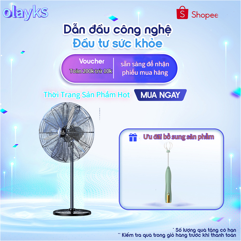 OLAYKS Quạt sàn công nghiệp công suất lớn/quạt treo tường gió siêu mát quạt điện gia dụng nhà xưởng quạt lớn