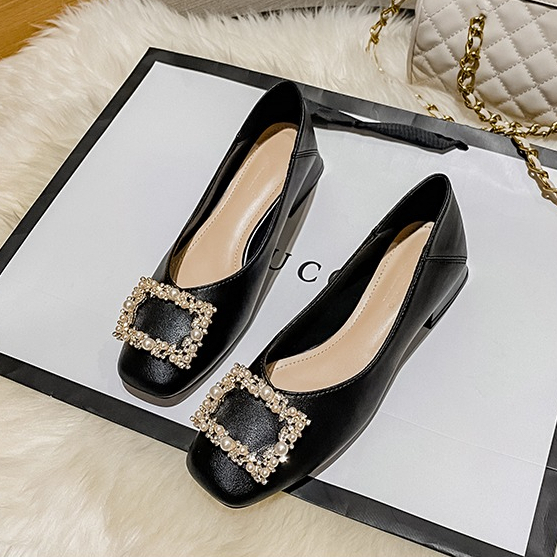 Giày Cao Gót 1.2 inches Đế Dày Đính Đá Quý Nhân Tạo Thời Trang Dành Cho Nữ