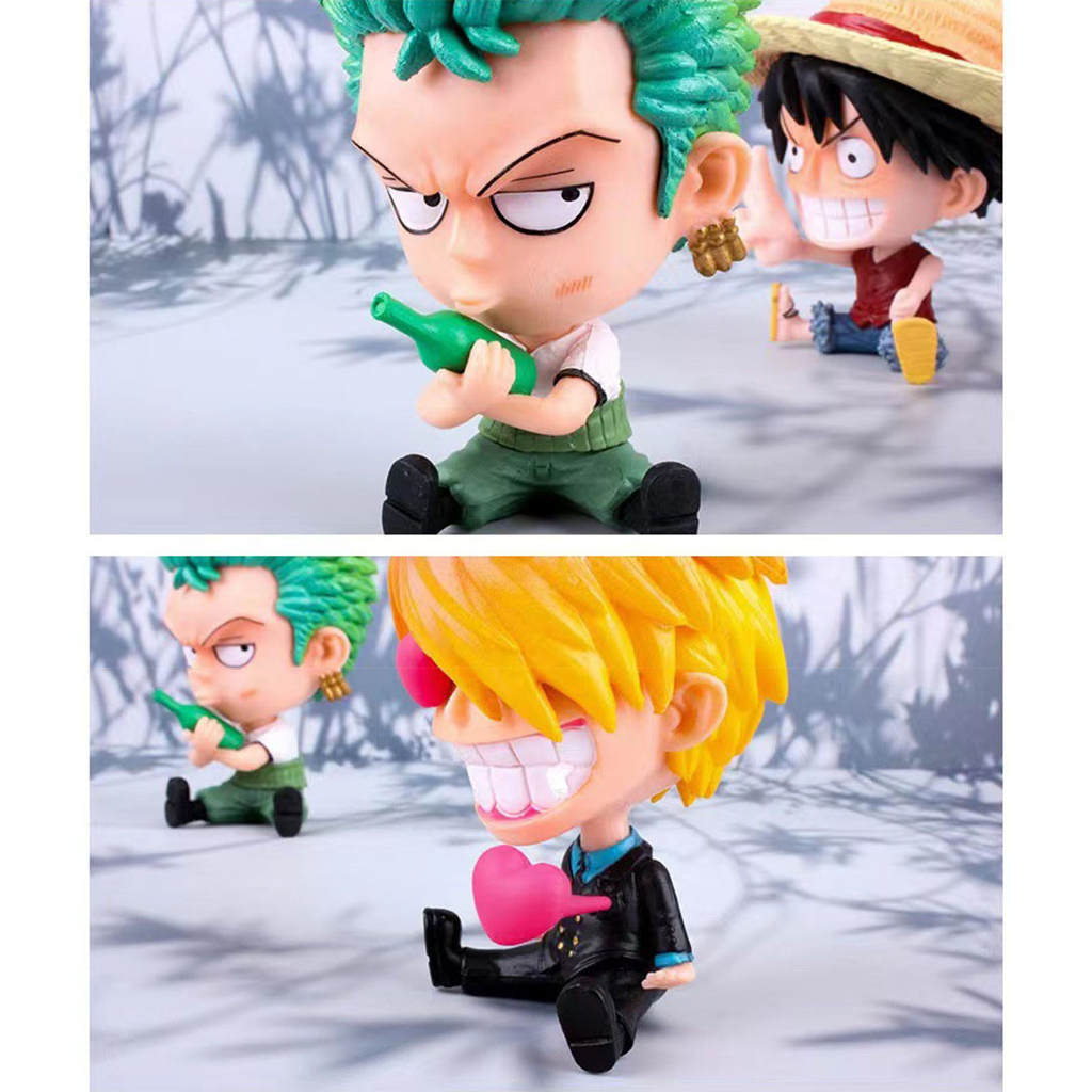 Mô Hình Nhân Vật One Piece Đầu To Dễ Thương Cao 10cm